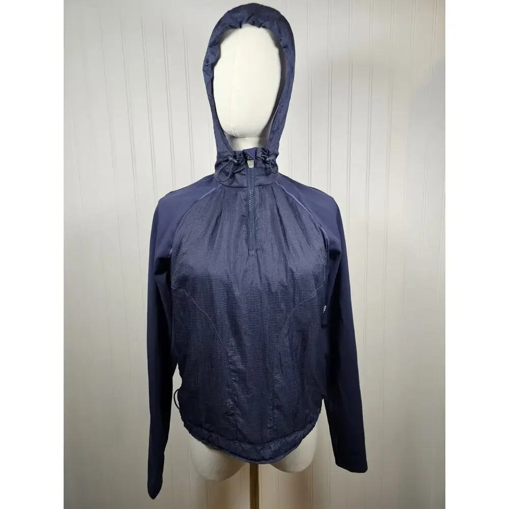Outdoor Voices Navy Blue FrostKnit Hoodie Quarter Zip Jacket Women's XS - Picture 2 of 10